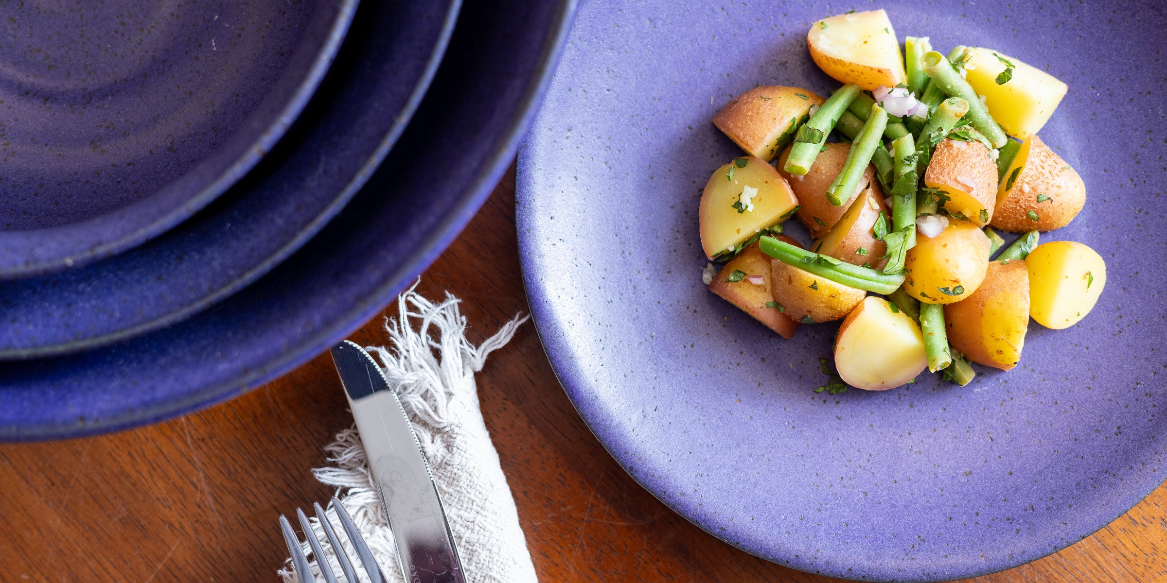 Three Piece Dinnerware Set for Four - Purple