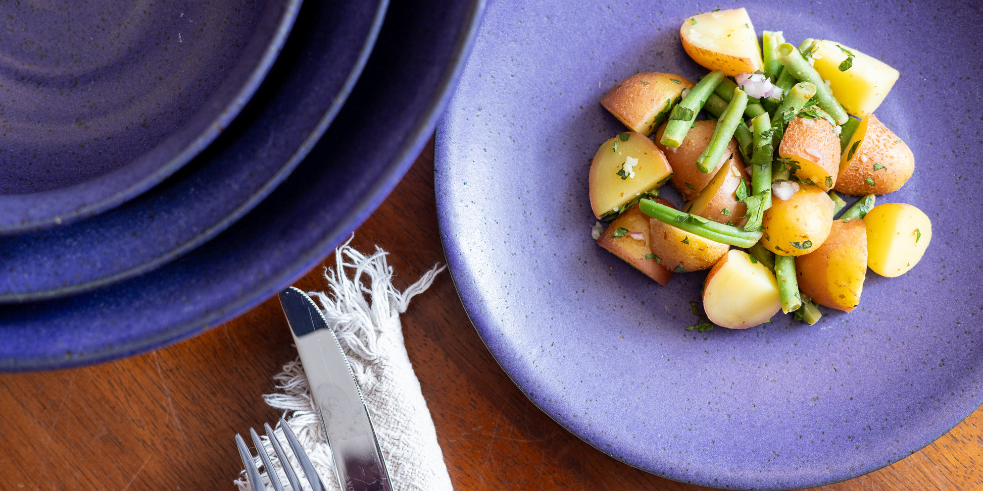 Three Piece Dinnerware Set for Four - Purple