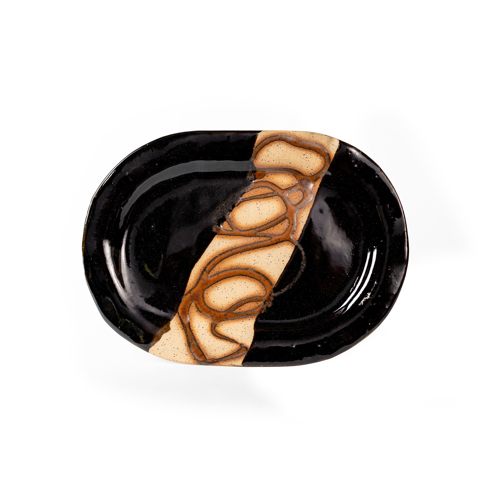 Large Oval Serving Tray - Black Mountain