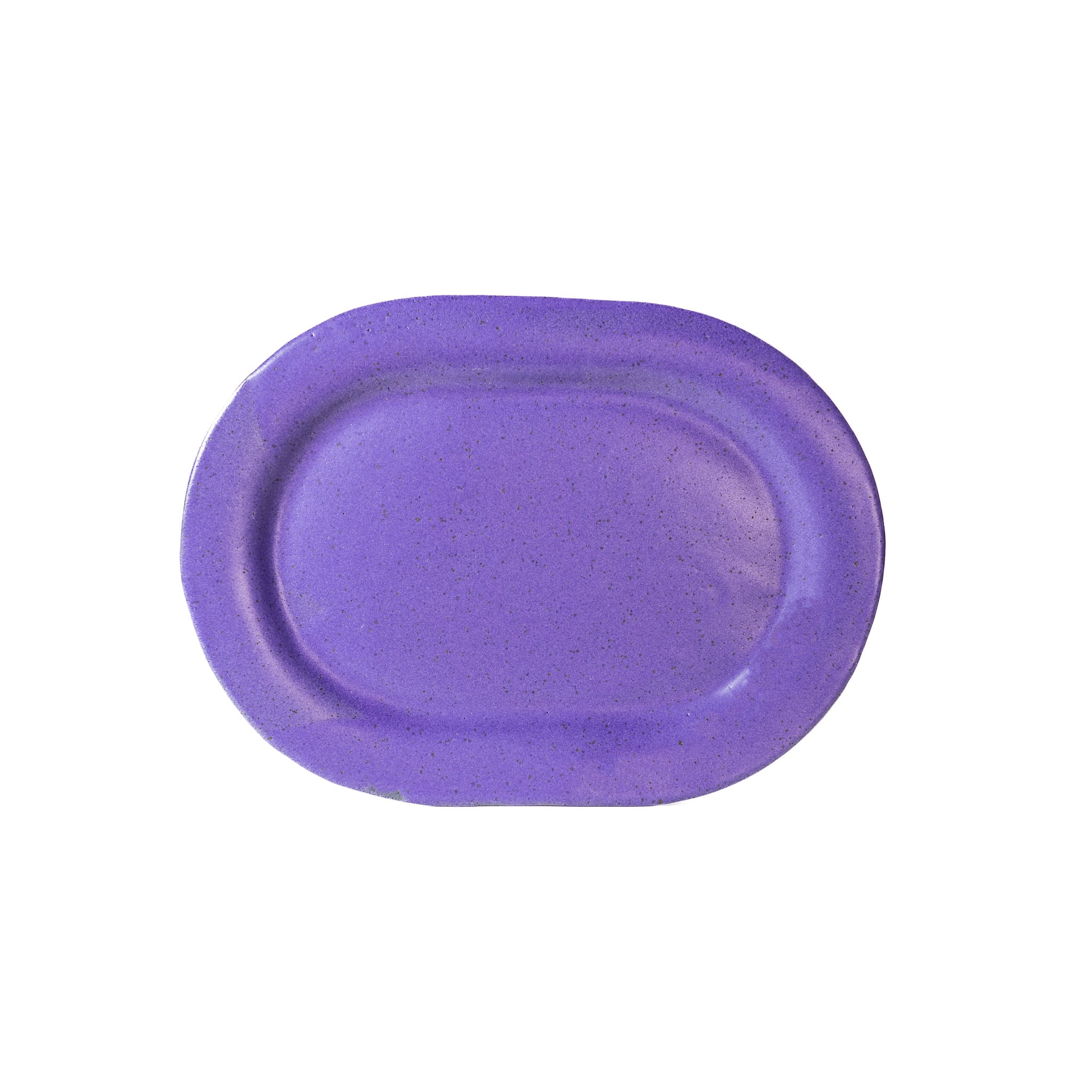 Large Oval Serving Tray - Purple