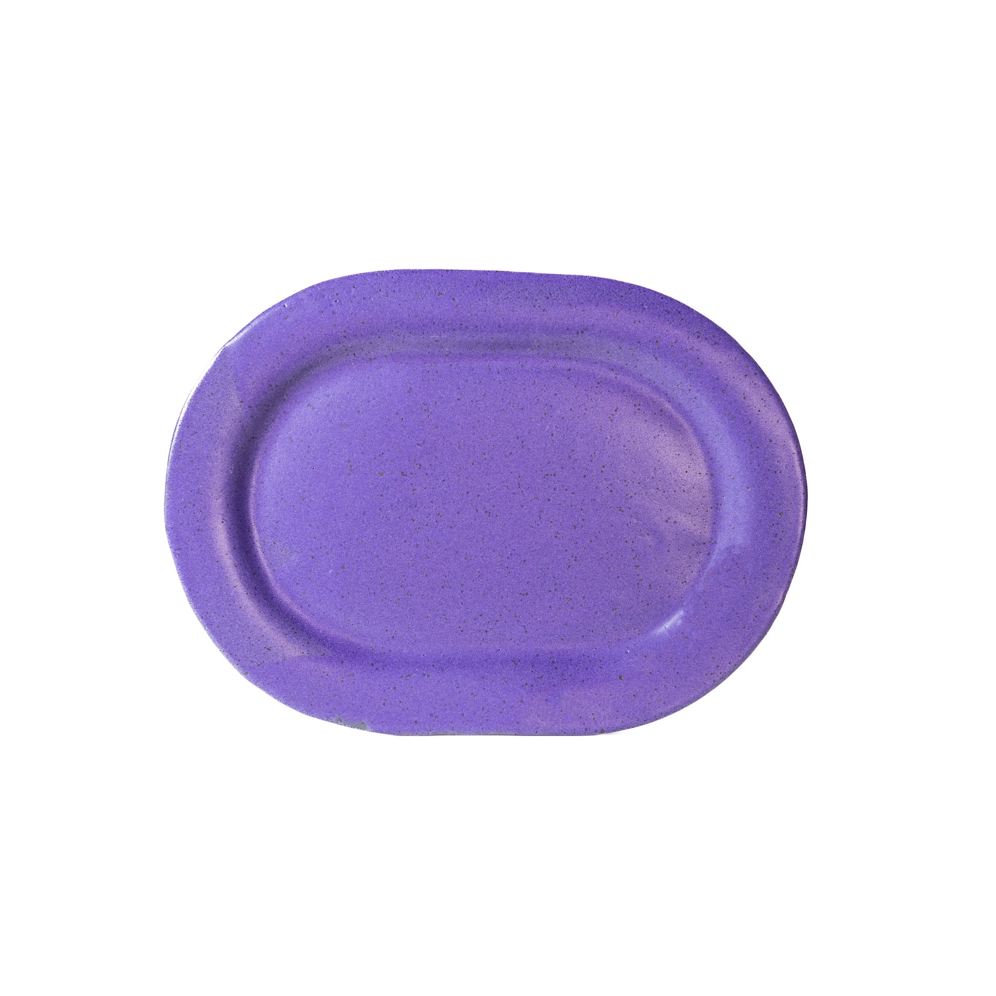Large Oval Serving Tray - Purple