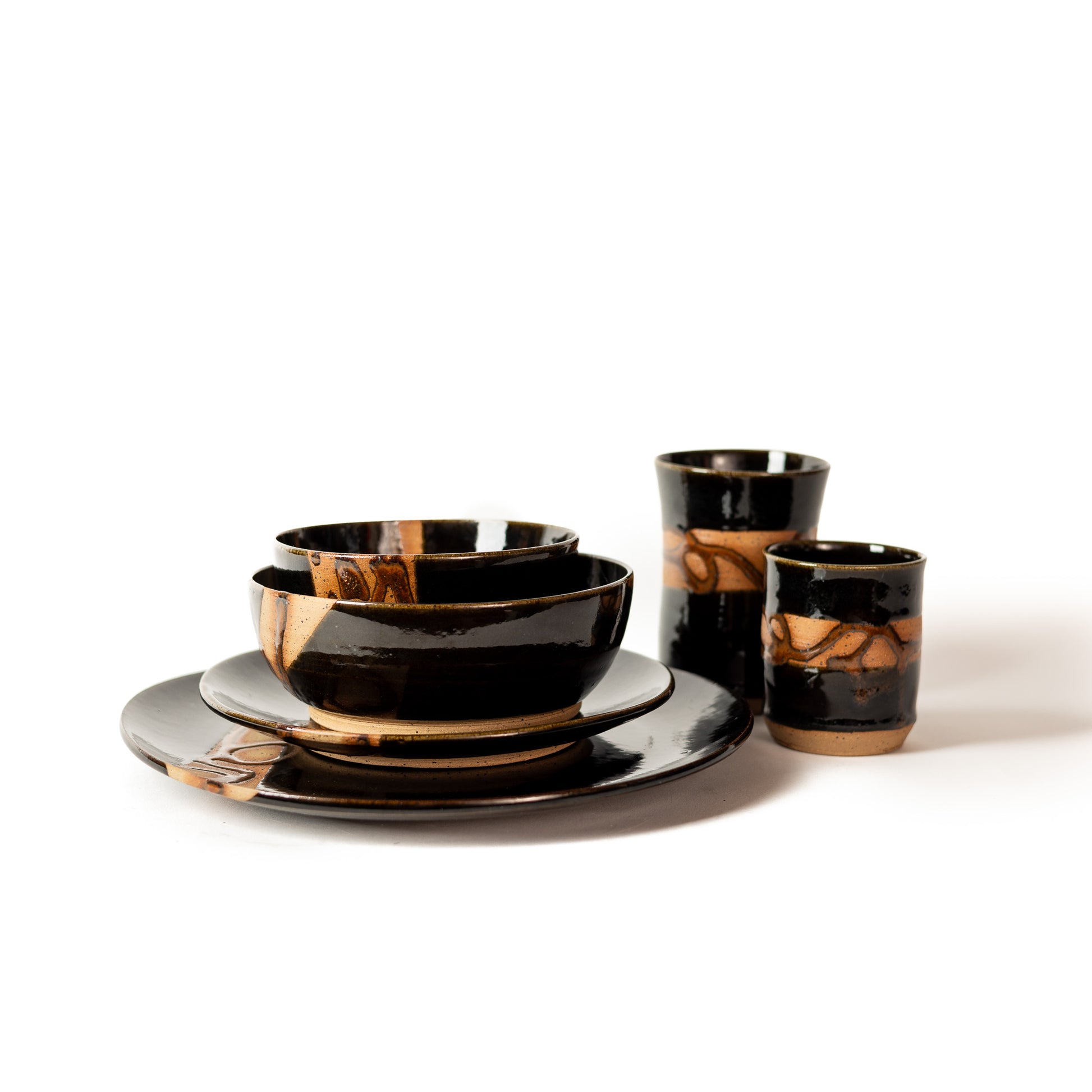 Six Piece Dinnerware Set for Four - Black Mountain