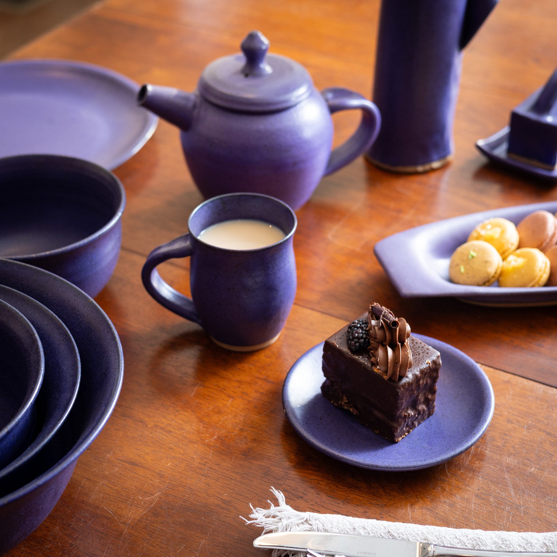 Six Piece Dinnerware Set for Four - Purple
