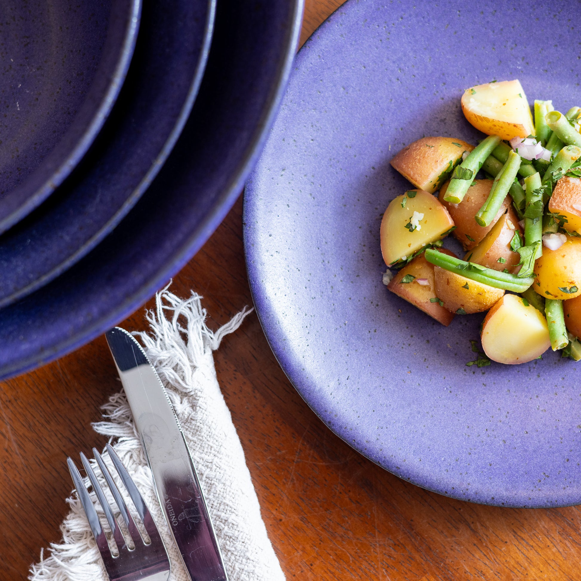 Six Piece Dinnerware Set for Four - Purple