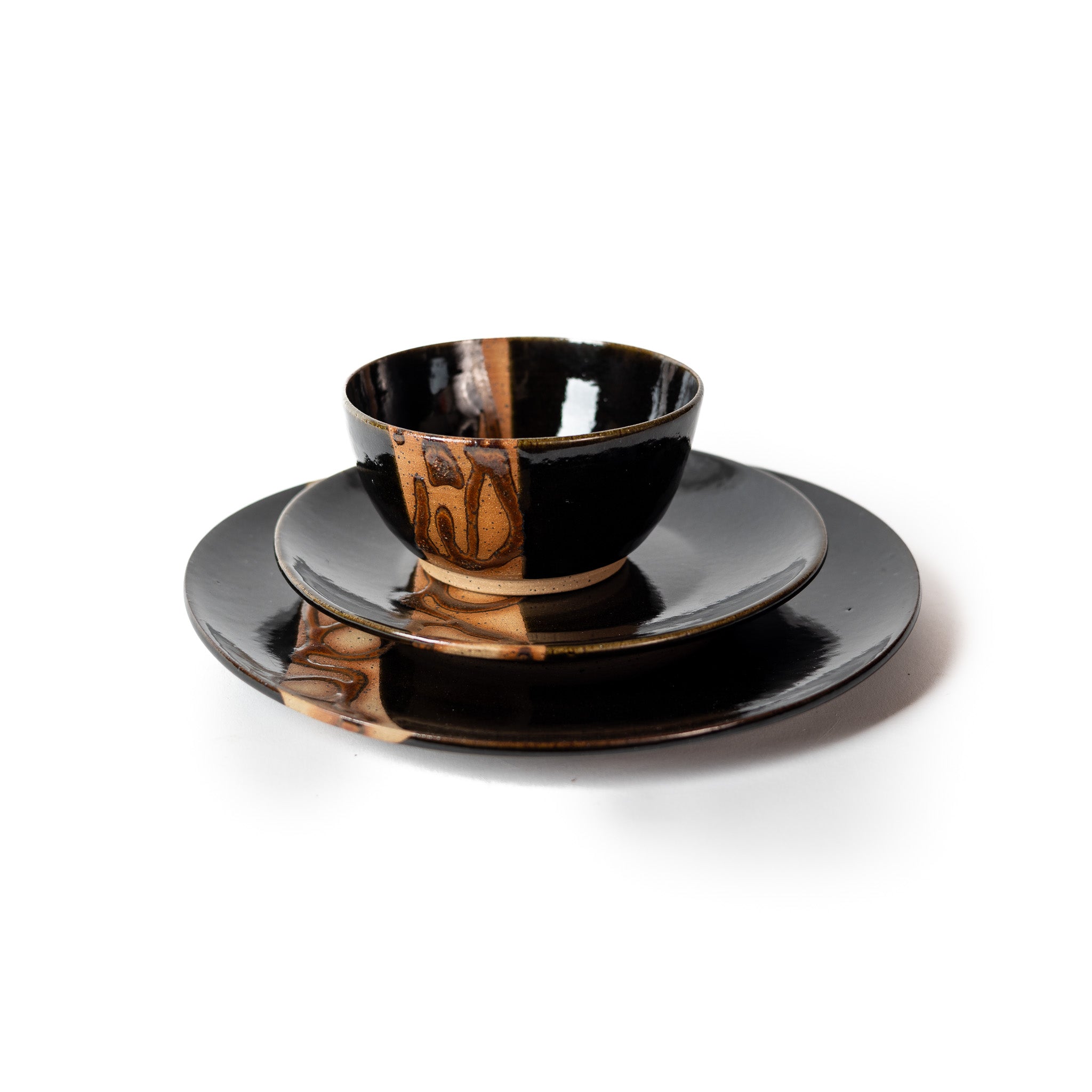Three Piece Dinnerware Set for Four - Black Mountain