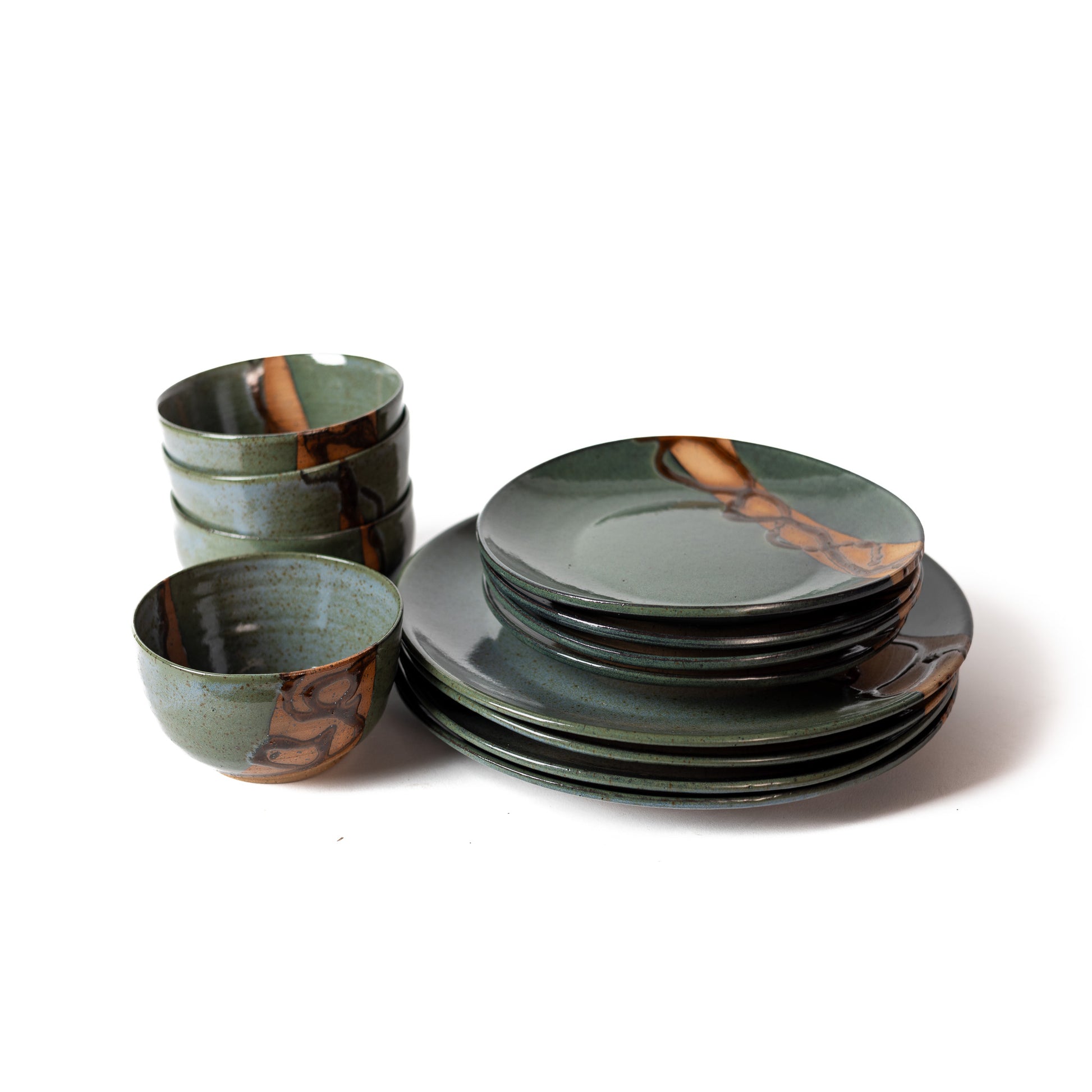 Three Piece Dinnerware Set for Four - Greybeard